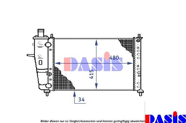 AKS DASIS Радиатор, охлаждение двигателя 080083N